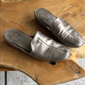 Somersby Bronze Leather Metallic Slippers